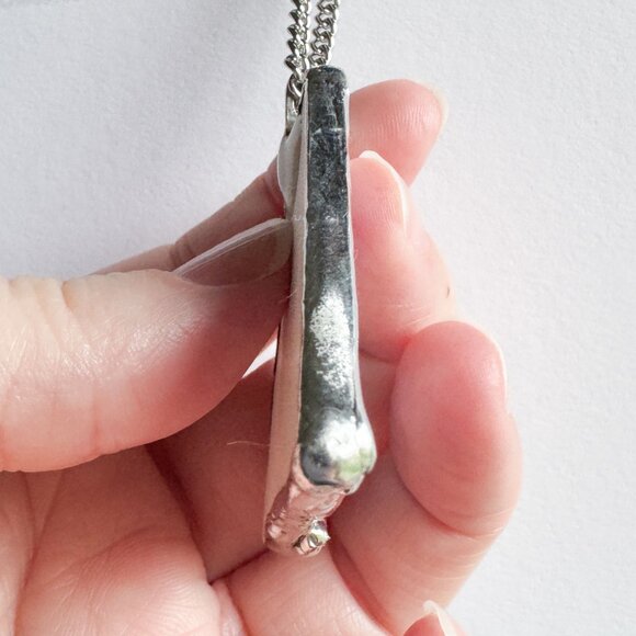 Handmade repurposed ceramic shard necklace with Asian theme - Picture 13 of 16